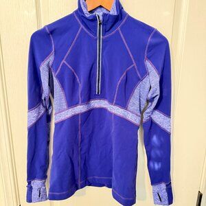 $129 Authentic LULULEMON Women’s 1/2 Zip Purple Blue Activewear Sweatshirt Sz.6